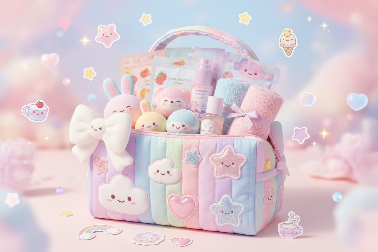 Kawaii style spa bag package